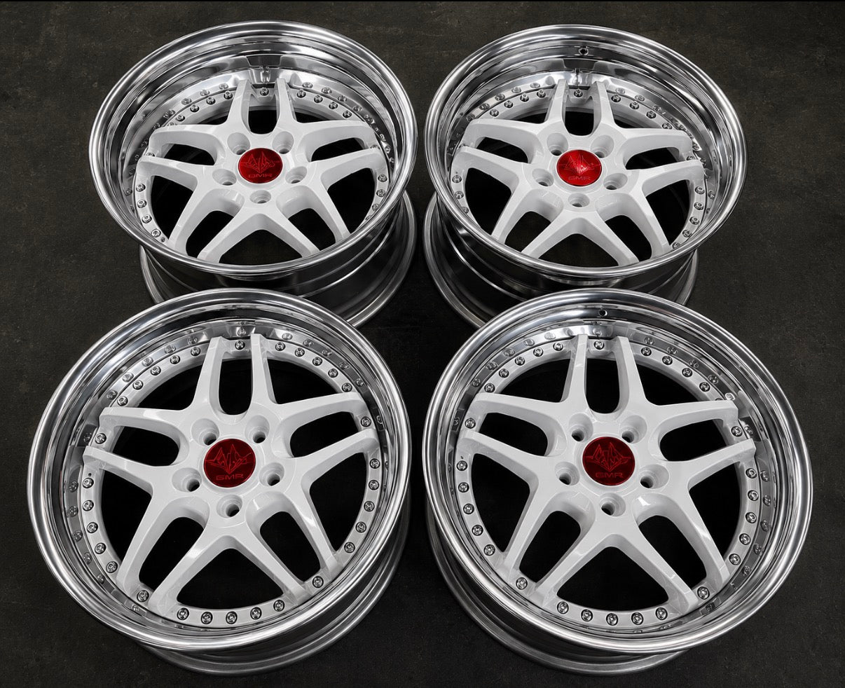 18” GMR Evoke Step 5x114.3 Gloss White Roll Step (2 pcs version)