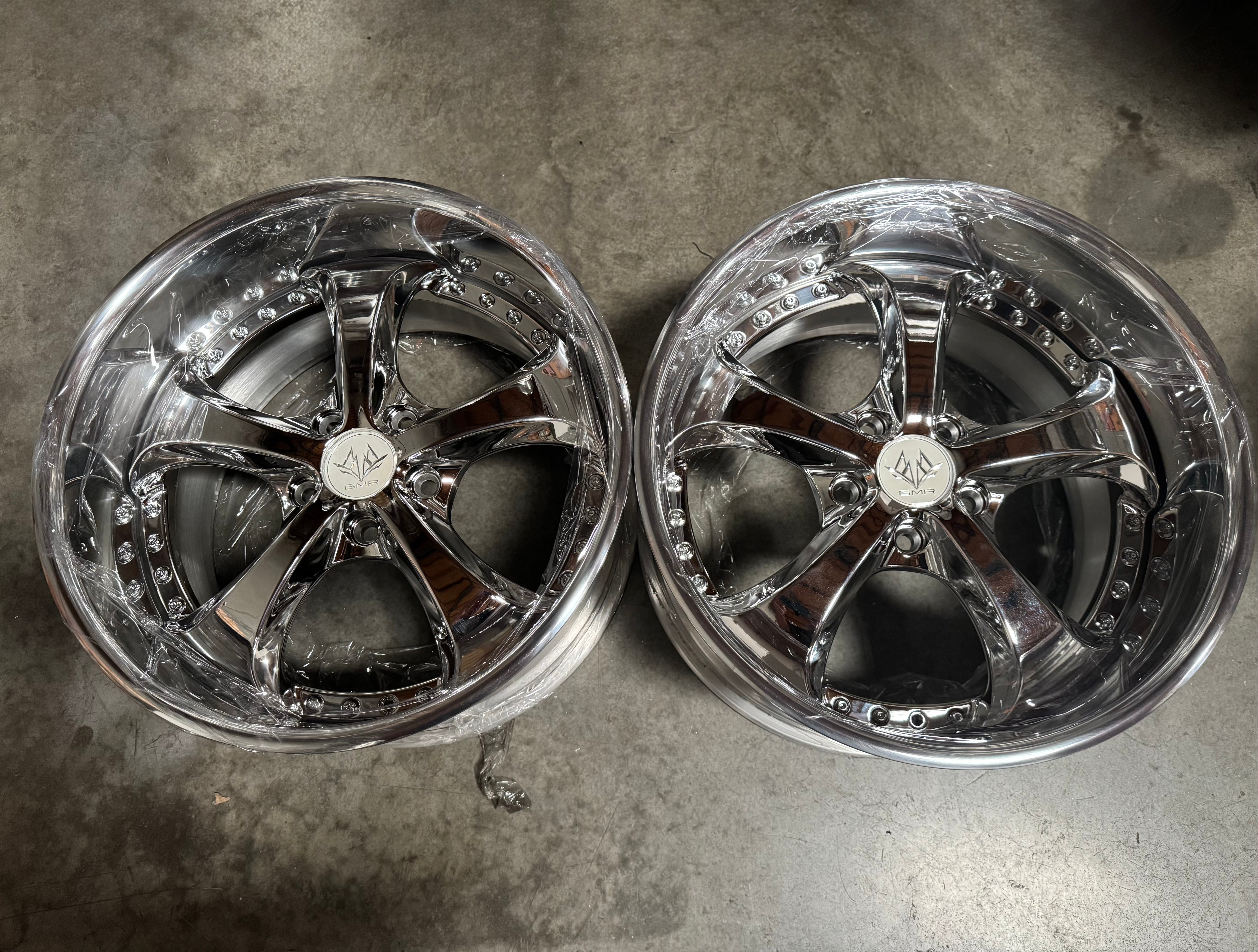 18” GMR Saint 5x114.3 Vacuum chrome (Pair of 2)